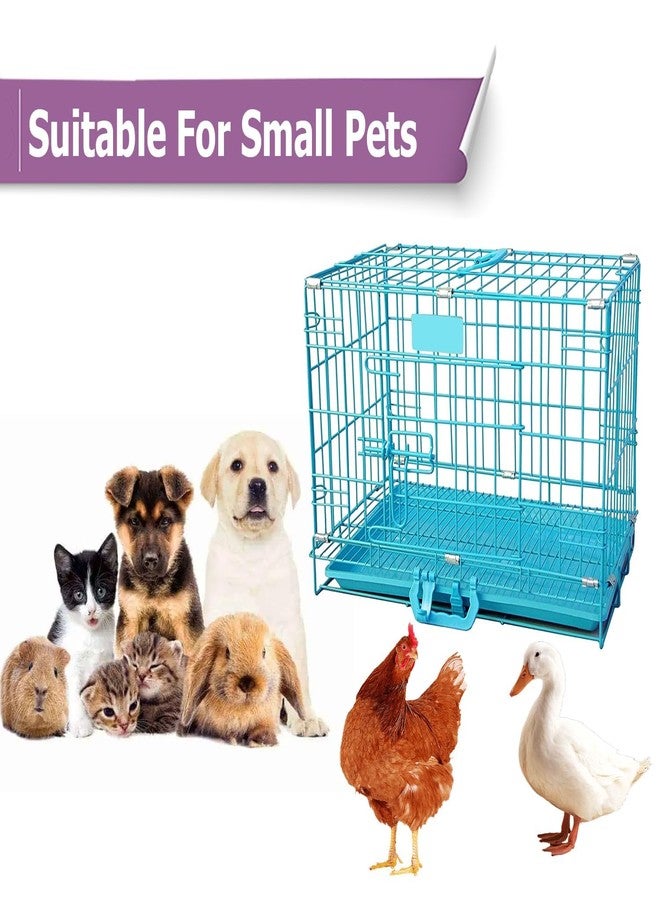 KittuPet Pet Products Folding Cage Pet Collapsible Dog Cage Suitable for Puppy Cat Rabbit Indoor Outdoor Portable Pet Cage, Small Size Pets, 18 x 16 x12 inch Blue - Image 5
